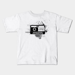 1996s Vintage, 96s Black Cassette Kids T-Shirt